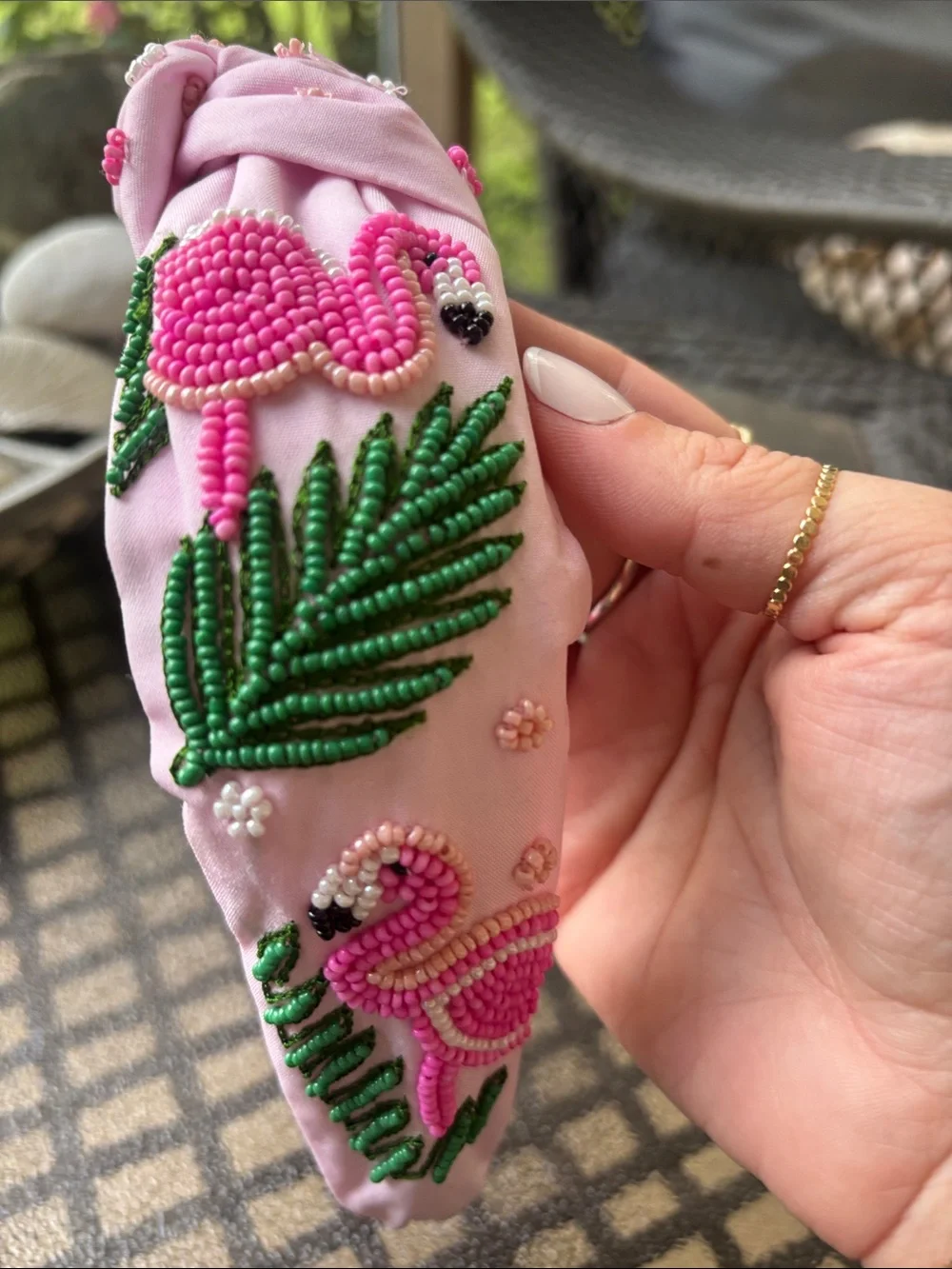 Embellished Pink Flamingo Kids Headband by